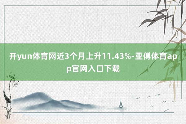 开yun体育网近3个月上升11.43%-亚傅体育app官网入口下载