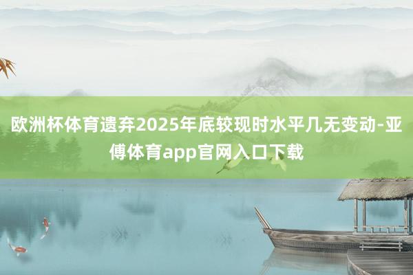 欧洲杯体育遗弃2025年底较现时水平几无变动-亚傅体育app官网入口下载