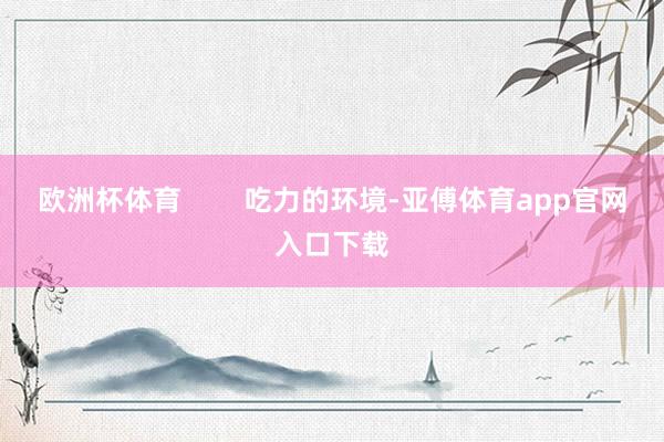 欧洲杯体育        吃力的环境-亚傅体育app官网入口下载