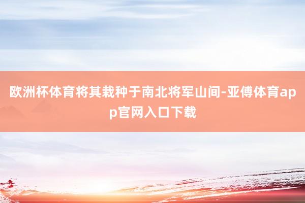 欧洲杯体育将其栽种于南北将军山间-亚傅体育app官网入口下载