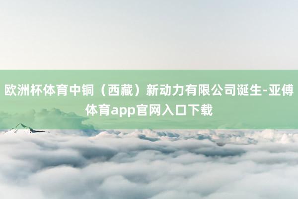 欧洲杯体育中铜（西藏）新动力有限公司诞生-亚傅体育app官网入口下载