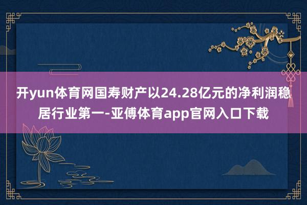 开yun体育网国寿财产以24.28亿元的净利润稳居行业第一-亚傅体育app官网入口下载