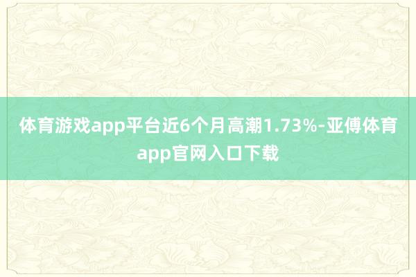 体育游戏app平台近6个月高潮1.73%-亚傅体育app官网入口下载